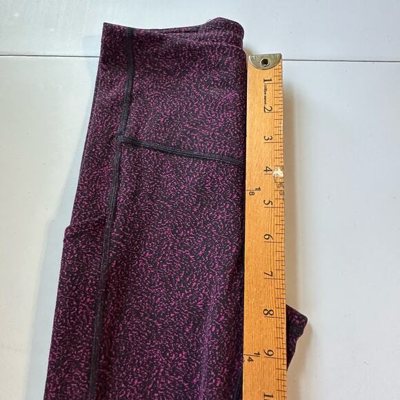 Athleta Leggings Womens XXS Fuschia Black Ultimate Stash Textured 7/8 Tight Gym - Picture 10 of 13